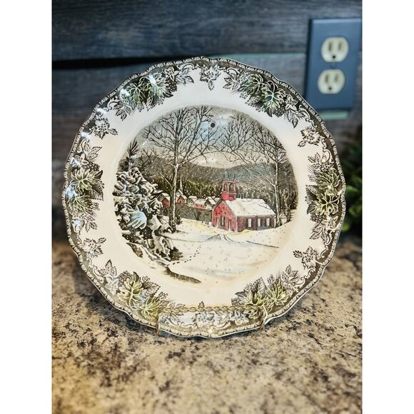 Johnson Brothers Friendly Village School House 10" Dinner Plate England READ - Picture 1 of 7
